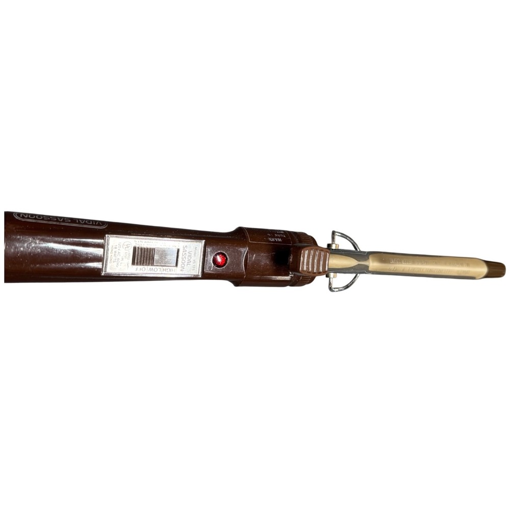 VTG Vidal Sassoon Vintage Curling Iron Model‎ VS 125 Brown Chrome 18W 2 Settings